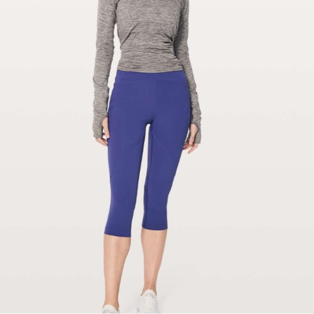 NWOT Lululemon Lead The Pack Crop 23" Stony Grape